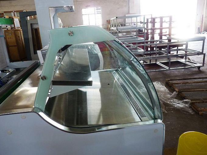 Selbstständige Feinkostgeschäft-Nahrungsmittelkühlvitrine, Fleisch-Anzeigen-Zähler-Rückseiten-Zähler