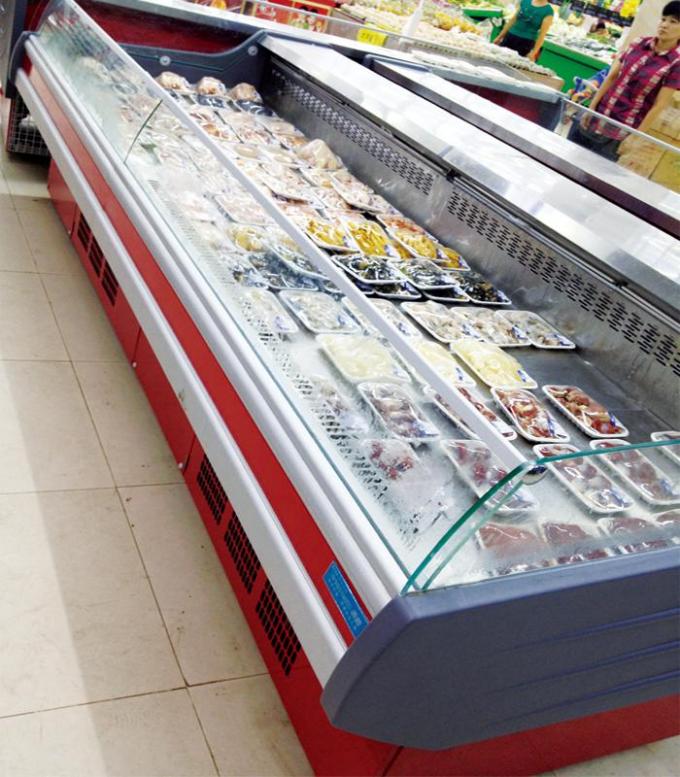 Selbstständige Feinkostgeschäft-Nahrungsmittelkühlvitrine, Fleisch-Anzeigen-Zähler-Rückseiten-Zähler