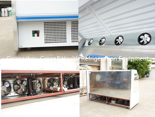 _ Self Service Upright Multideck Open Chiller , Glass Fronted Fridge With Curved Glass