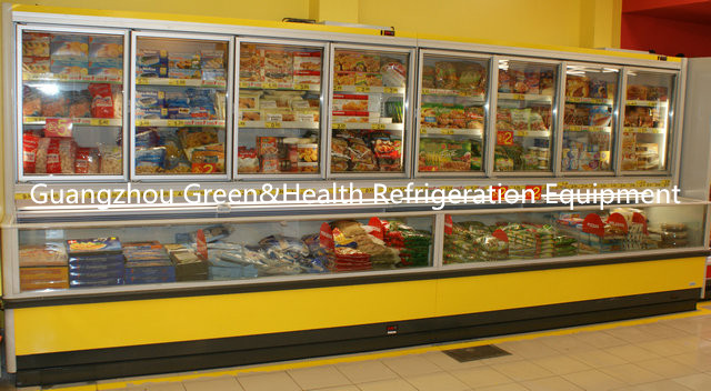 Supermarkt-Kombinations-Anzeigen-Gefrierschrank Showcas-High-density