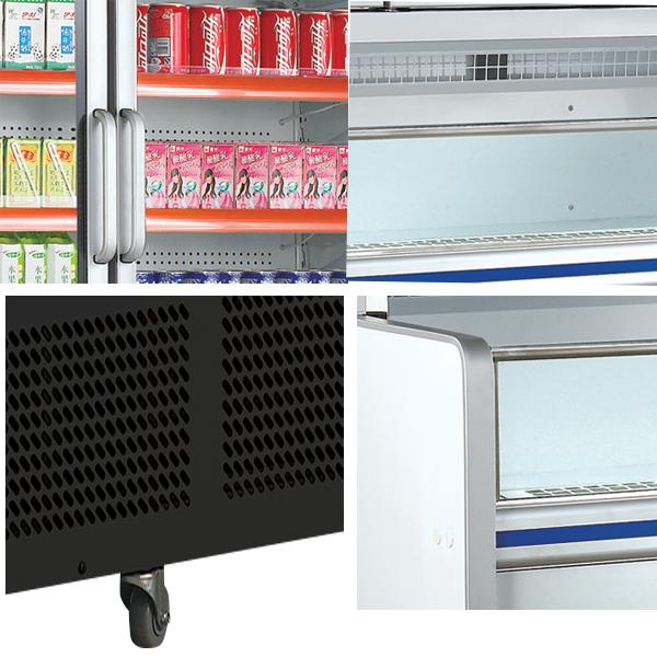Kombinations-Gefrierschrank mit Glastür, Handelsenergieeffizienz-Kühlvorrichtung der anzeigen-1600w