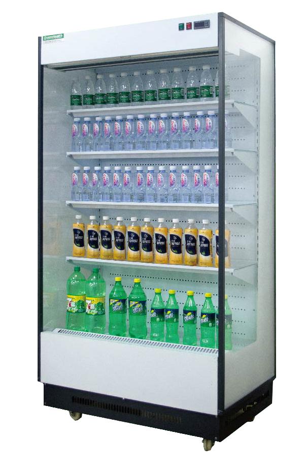 _ Green Multideck Display Fridge , Convenience Store Refrigerators Large Capacity