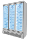 Tiefkühlverfahren-Supermarkt-kommerzieller aufrechter Kühlvitrine-Gefrierschrank für Tiefkühlkost