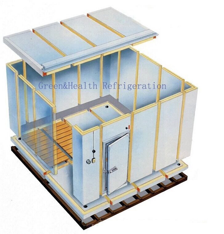 Überzogener Stahl 100 CBM-Kapazitäts-Kühlraum-Raum-/Restaurant-Weg in der Kühlvorrichtung