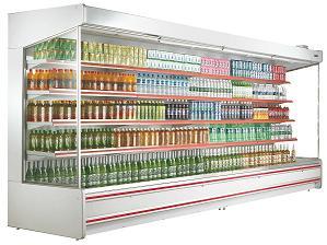 Kühler-Kurven-Glas Supermarkt-Kühlgeräte Multideck offenes