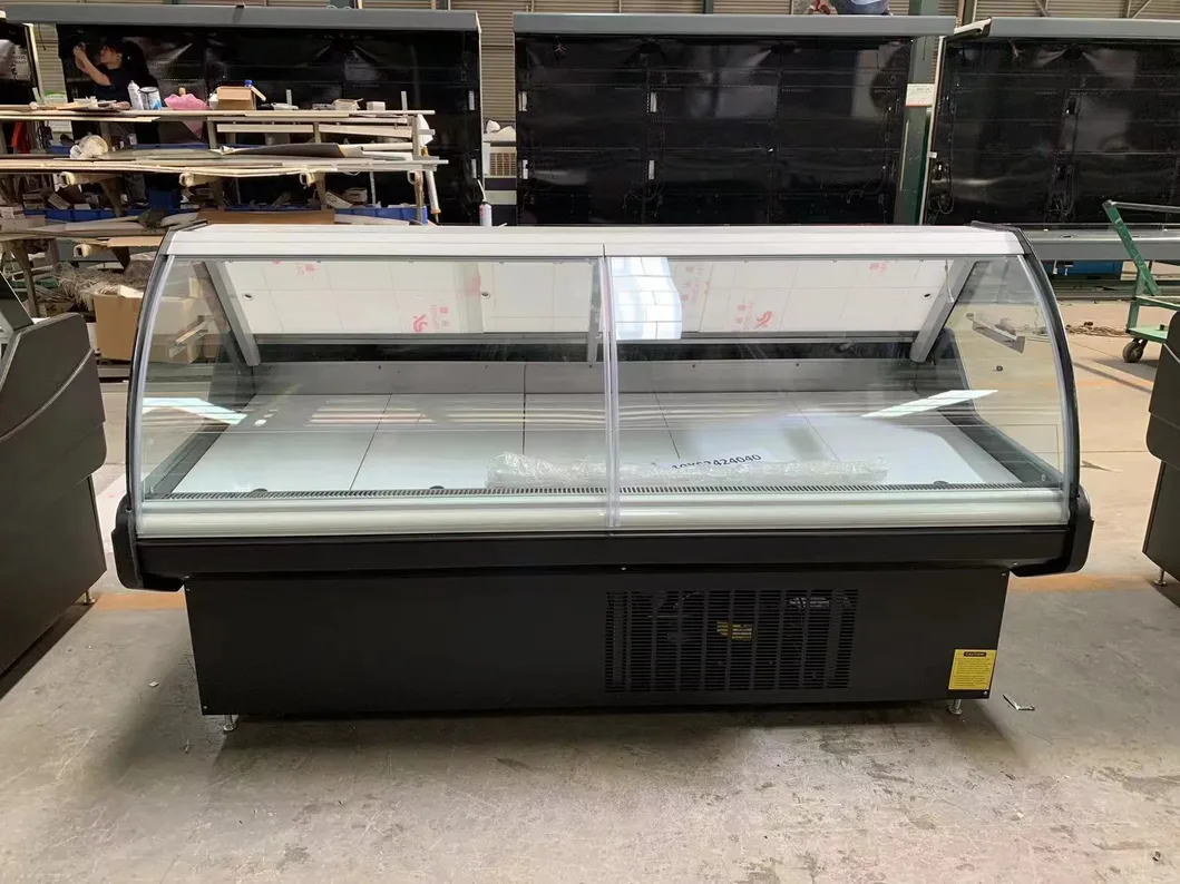 Untere Einheit geschwungenes transparentes Glas Kühl- und Gefrierschrank Kühl- und Gefrierschrank 2