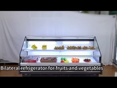 Obstgeschäft Doppelseitige Anzeige Kühlgerät für Lebensmittel Gemüse Große Kapazität