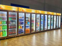 Lüfterkühlung Schwungtür Getränke Anzeige Kühlgerät / Supermarktkühlschrank