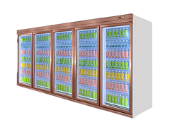 Getränke Kühlgerät Glas Tür Aufrecht Schaufenster Gefrierschrank / Supermarktkühlschrank