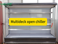 Led-Licht-Multi-Deck-Offener Kühlschrank für frisches Obst und Gemüse