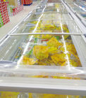 _ Stainless Island Refrigerator , Supermarket Island Freezer -18 Degree