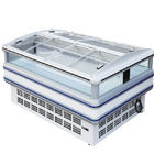 _ Auto Defrost Supermarket Island Refrigerator With Glass Covers