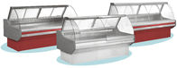 Speichern Sie Fleisch-Kühlvitrine-Zähler CER ROHS Frosts freies mit gebogenem Glas