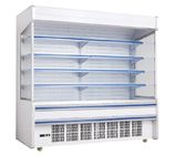 _ White Self-contained Open Display Fridge For Drinks / Milk 2m Large Capacity