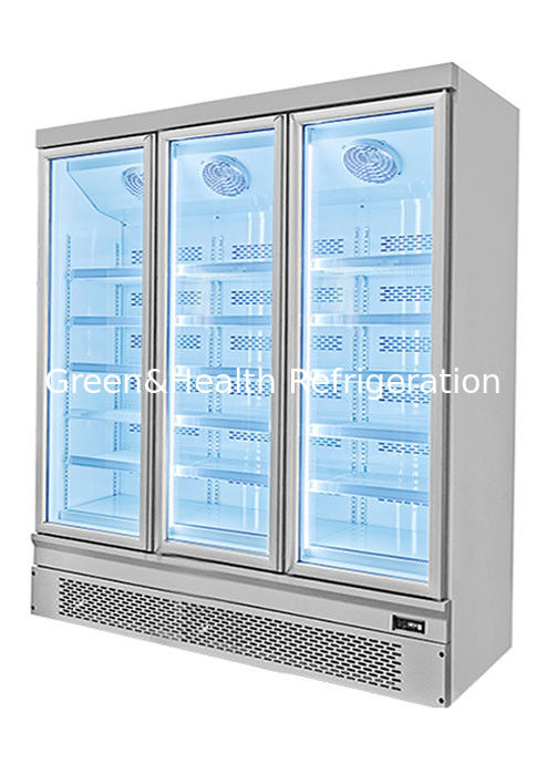 Energiesparender aufrechter Lebensmittelkühlvitrine mit Lüfterkühlung und verstellbaren Einlegeböden für Supermärkte