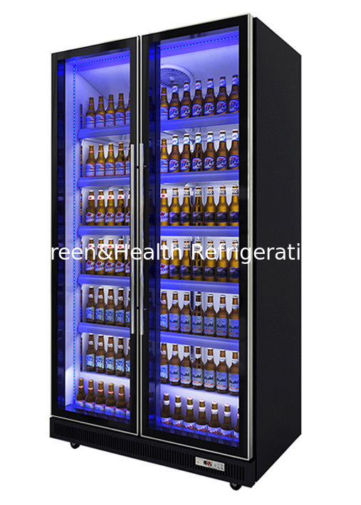 Kühlschrank für kommerzielle Getränke mit LED-Beleuchtung, selbstschließender Tür und Danfoss/Embraco-Kompressor