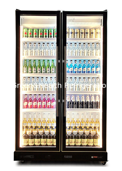Kühlschrank für kommerzielle Getränke mit LED-Beleuchtung, selbstschließender Tür und Danfoss/Embraco-Kompressor