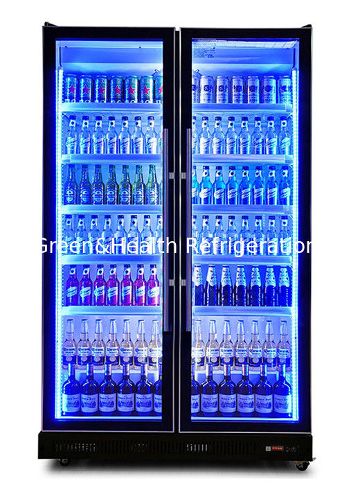 Kühlschrank für kommerzielle Getränke mit LED-Beleuchtung, selbstschließender Tür und Danfoss/Embraco-Kompressor