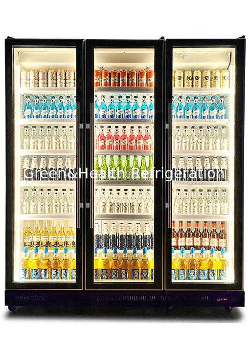 Kühlschrank für kommerzielle Getränke mit LED-Beleuchtung, selbstschließender Tür und Danfoss/Embraco-Kompressor