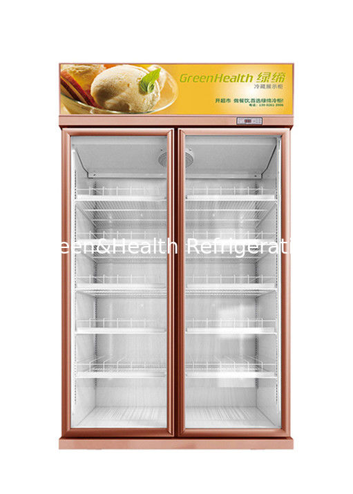 Kundenspezifischer 1 2 3 Glastür-Kühler für Displays Kein Nebel Kaltgetränk Kommerzieller Kühlschrank