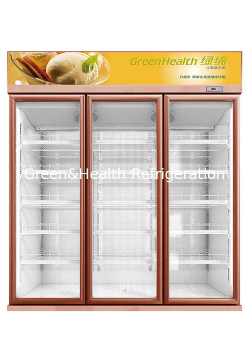 Kundenspezifischer 1 2 3 Glastür-Kühler für Displays Kein Nebel Kaltgetränk Kommerzieller Kühlschrank