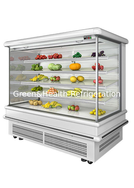 2.5m Supermarkt-Multi-Deck-Offene-Kühler mit dynamischer Lüfterkühlung und automatischem Auftauen für Wand-Display-Kühlschrank