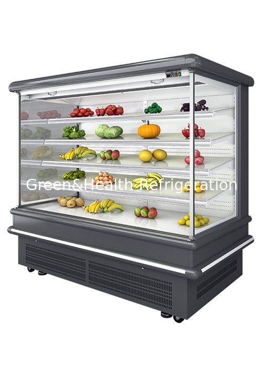 2.5m Supermarkt-Multi-Deck-Offene-Kühler mit dynamischer Lüfterkühlung und automatischem Auftauen für Wand-Display-Kühlschrank