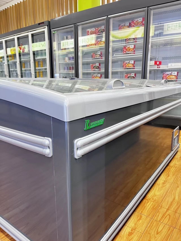 Kombiniertes offenes Schiebetür-Insel-Gefrierschrank-Auto entfrosten für Supermarkt
