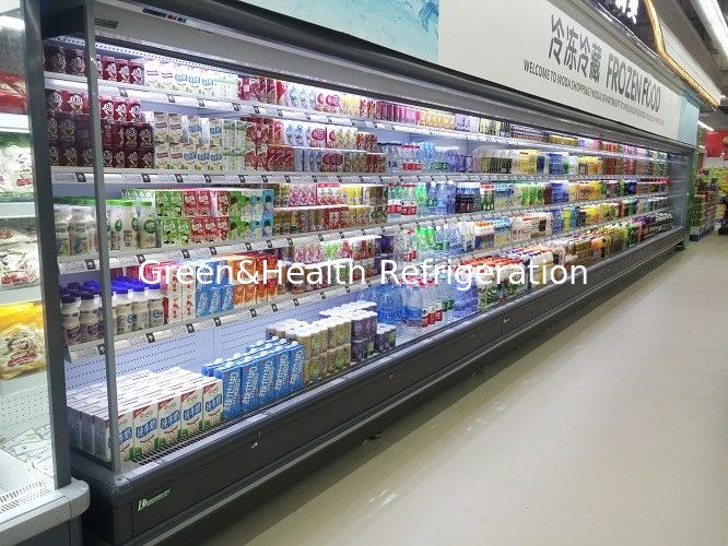 Supermarkt Gemüse-offene Kühler-/Kühlvitrine-Energieeinsparung Multideck