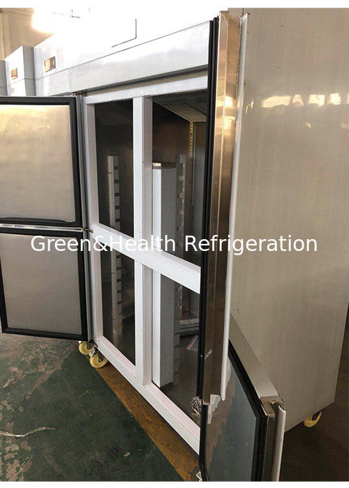 Gewerbefreier Edelstahl-Kühlschrank mit Abtauautomatik und LED-Beleuchtung für Restaurantküchen