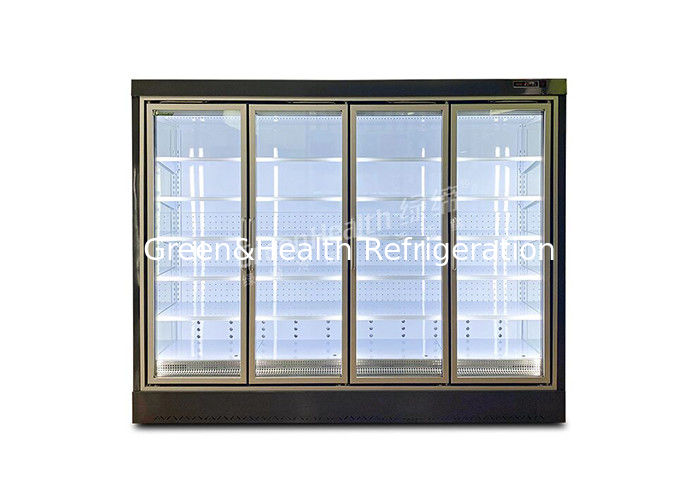 Ferngesteuerter Multideck-Kühler mit offener Getränkeauslage mit R404A-Kältemittel und doppeltem Luftschleier für gewerbliche Kühlung bei 2 bis 8 °C