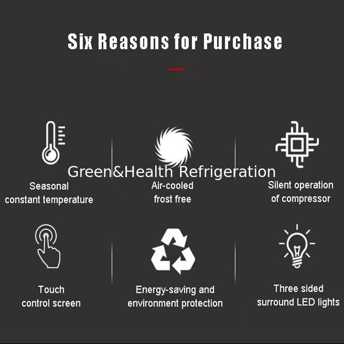 ETL-Zertifikat 360° Lüftung Weinkühlschrank mit 418L 220V 50HZ automatischem Auftauschsystem