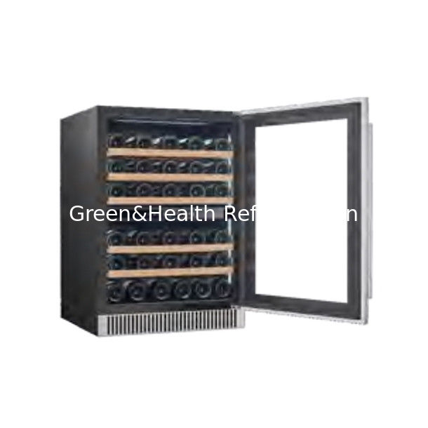 ETL-Zertifikat, platzsparender Dual-Zonen-Kühlschrank aus Edelstahl für die Lagerung von Wein und Bier
