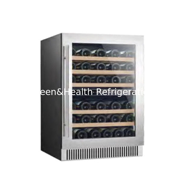 ETL-Zertifikat, platzsparender Dual-Zonen-Kühlschrank aus Edelstahl für die Lagerung von Wein und Bier