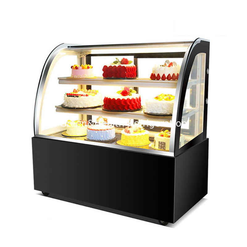 LED-Licht Bäckerschrank Kuchen-Display-Kühler mit leicht beweglichen Rad