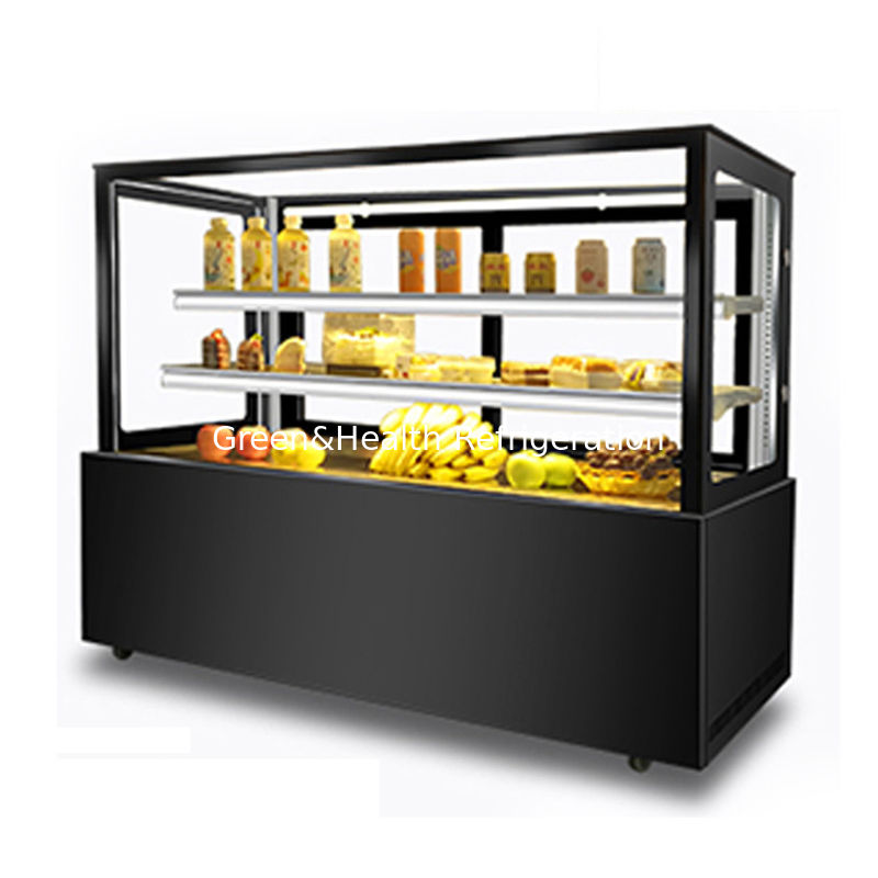 LED-Licht Bäckerschrank Kuchen-Display-Kühler mit leicht beweglichen Rad