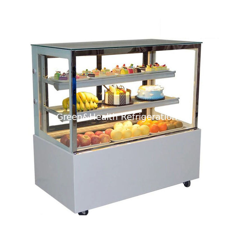 LED-Licht Bäckerschrank Kuchen-Display-Kühler mit leicht beweglichen Rad