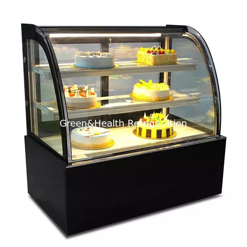 LED-Licht Bäckerschrank Kuchen-Display-Kühler mit leicht beweglichen Rad