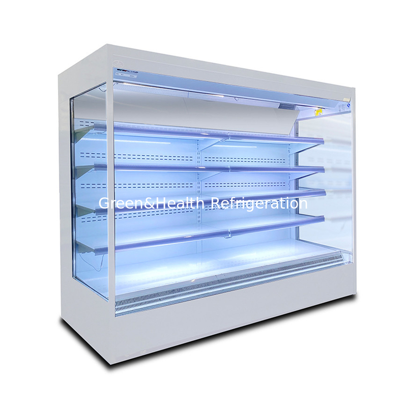 Offene Anzeige Kühlschrank Kühlung für frische Lebensmittel und Getränke Anzeige Temperatur 2-8C