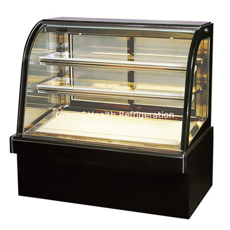 Marmorbasis 2 Schichten Decks Kuchen Anzeige Gefrierschrank für Schlange Sushi Gebäck Anzeige