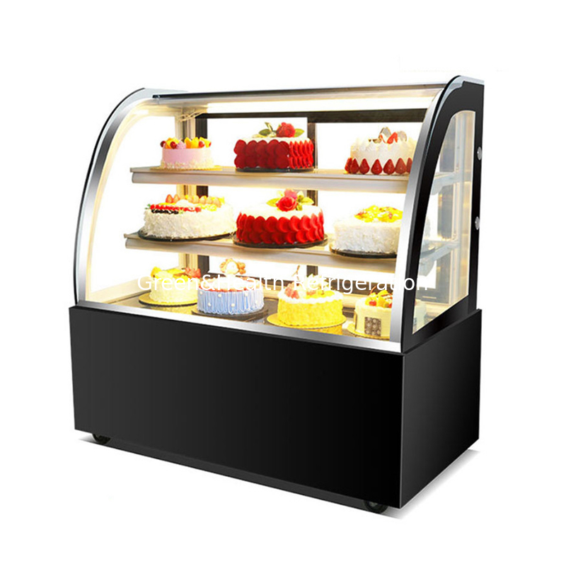 Marmorbasis 2 Schichten Decks Kuchen Anzeige Gefrierschrank für Schlange Sushi Gebäck Anzeige