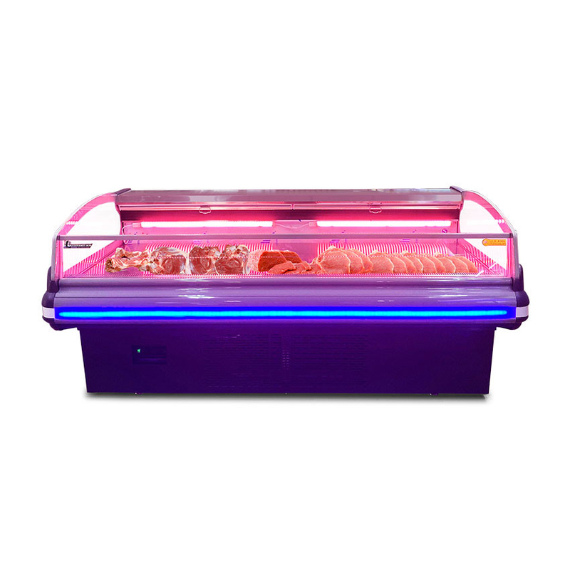 Edelstahl Lüfter Kühlung Fleisch Anzeige Gefrierschrank -2 bis 8.C mit LED-Licht