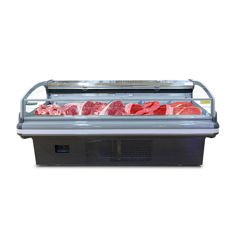 Edelstahl Lüfter Kühlung Fleisch Anzeige Gefrierschrank -2 bis 8.C mit LED-Licht