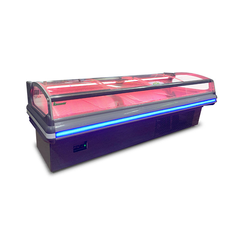 Edelstahl Lüfter Kühlung Fleisch Anzeige Gefrierschrank -2 bis 8.C mit LED-Licht