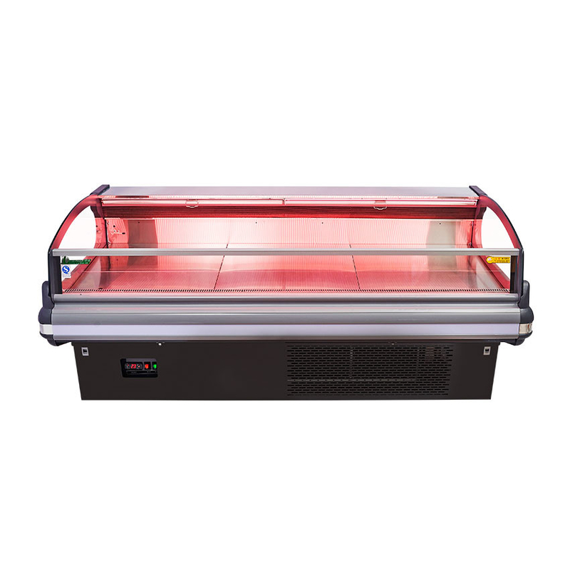Edelstahl Lüfter Kühlung Fleisch Anzeige Gefrierschrank -2 bis 8.C mit LED-Licht