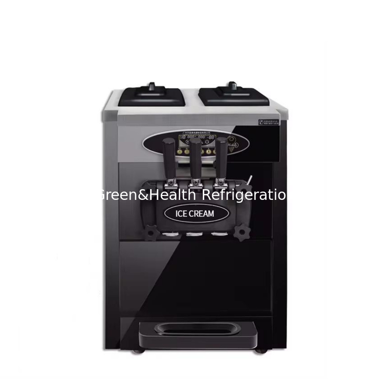 3 Geschmack Boden Stand 304 Edelstahl Eismaschinen mit Rollen