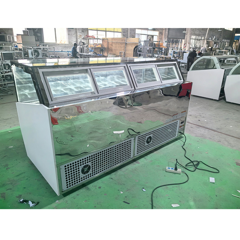 Ultra-Niedrigtemperatur-Eis-Display-Eisfrierschrank mit individueller Lichtbox oder Marmorbasis