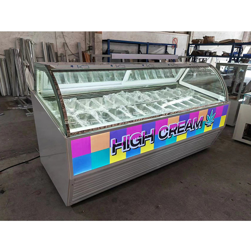 Ultra-Niedrigtemperatur-Eis-Display-Eisfrierschrank mit individueller Lichtbox oder Marmorbasis