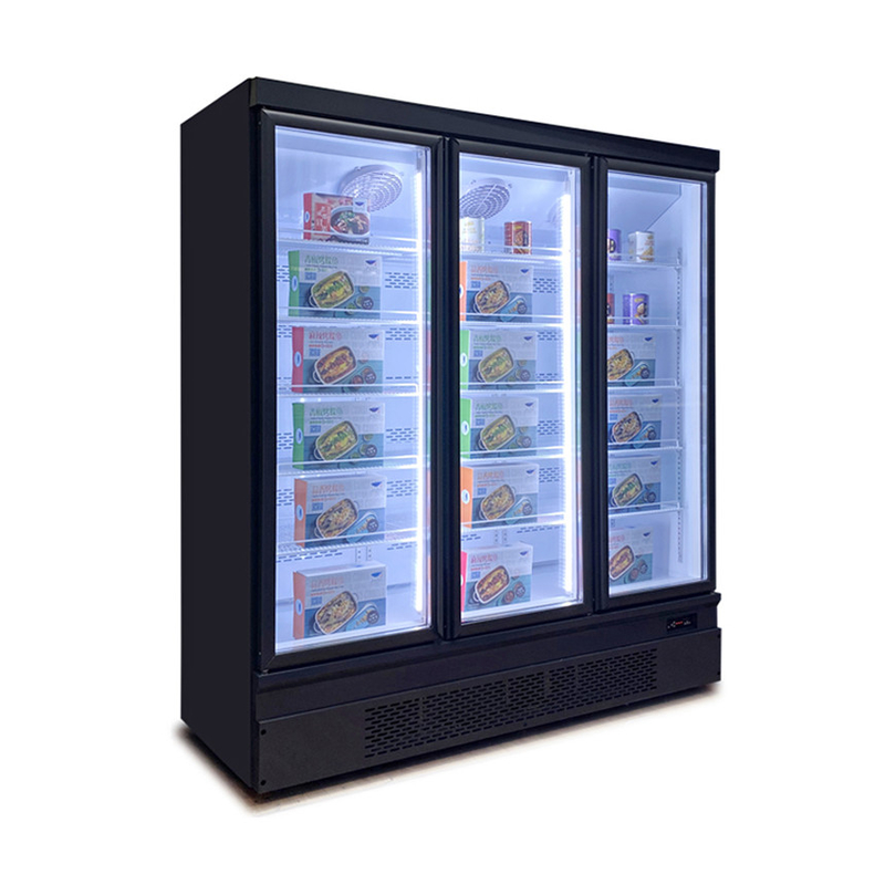 Energieeffizient 1 2 3 Glas Tür Gefrierschrank mit schneller Automatik Hintertür