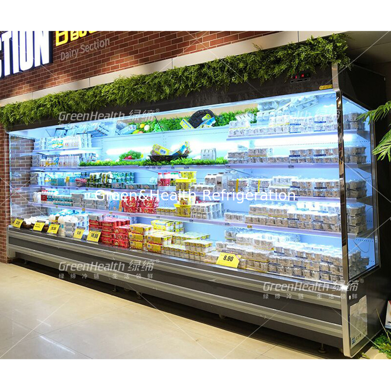 Plug-in-Typ Gemüse-Display Kühlschrank Multideck-Display-Kühler Gewerblicher offener Fall-Kühler